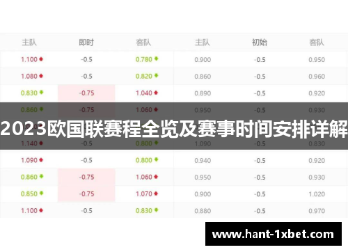 2023欧国联赛程全览及赛事时间安排详解